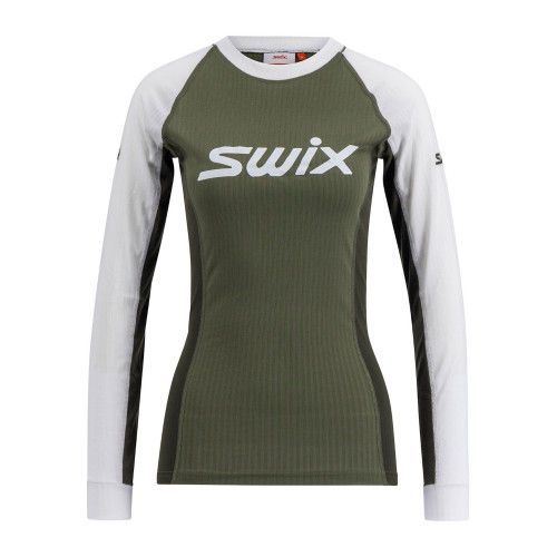 Swix RaceX Classic Long Sleeve Women - olive/ bright white