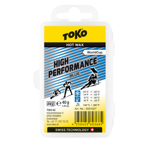 Toko High Performance Race Wax 40g Fluor - blue