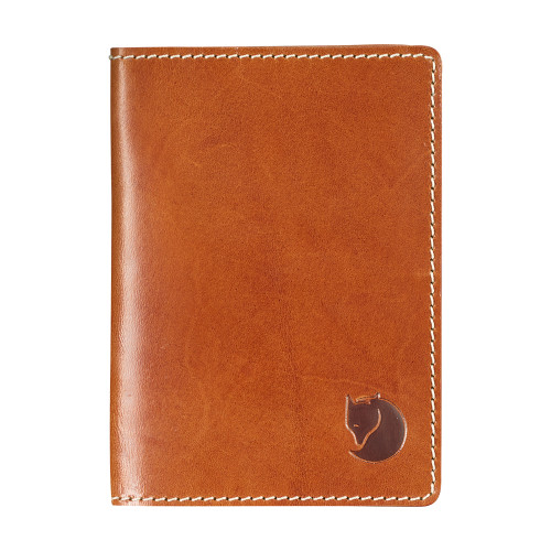 Fjällräven Leather Passport Cover - leather cognac